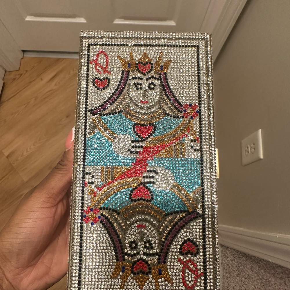 Queen of Hearts Rhinestone Clutch